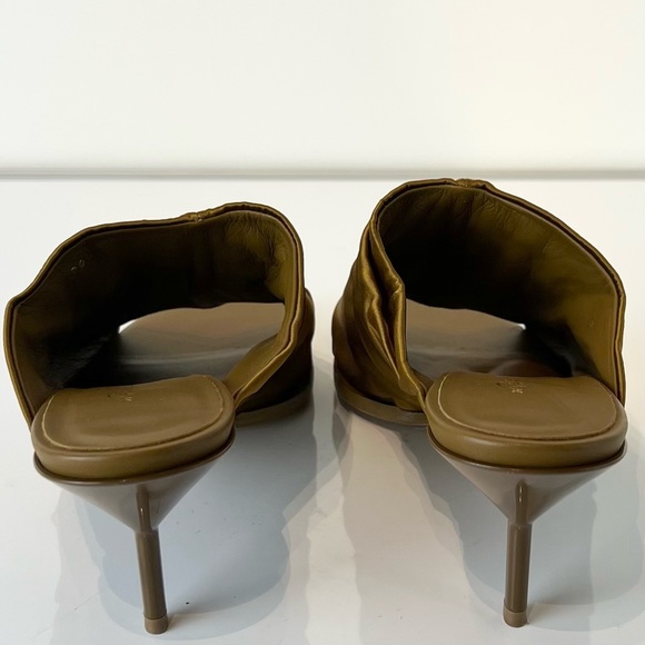 NEW 3.1 PHILLIP LIM OLIVE GREEN SATIN MULES - Picture 6 of 14
